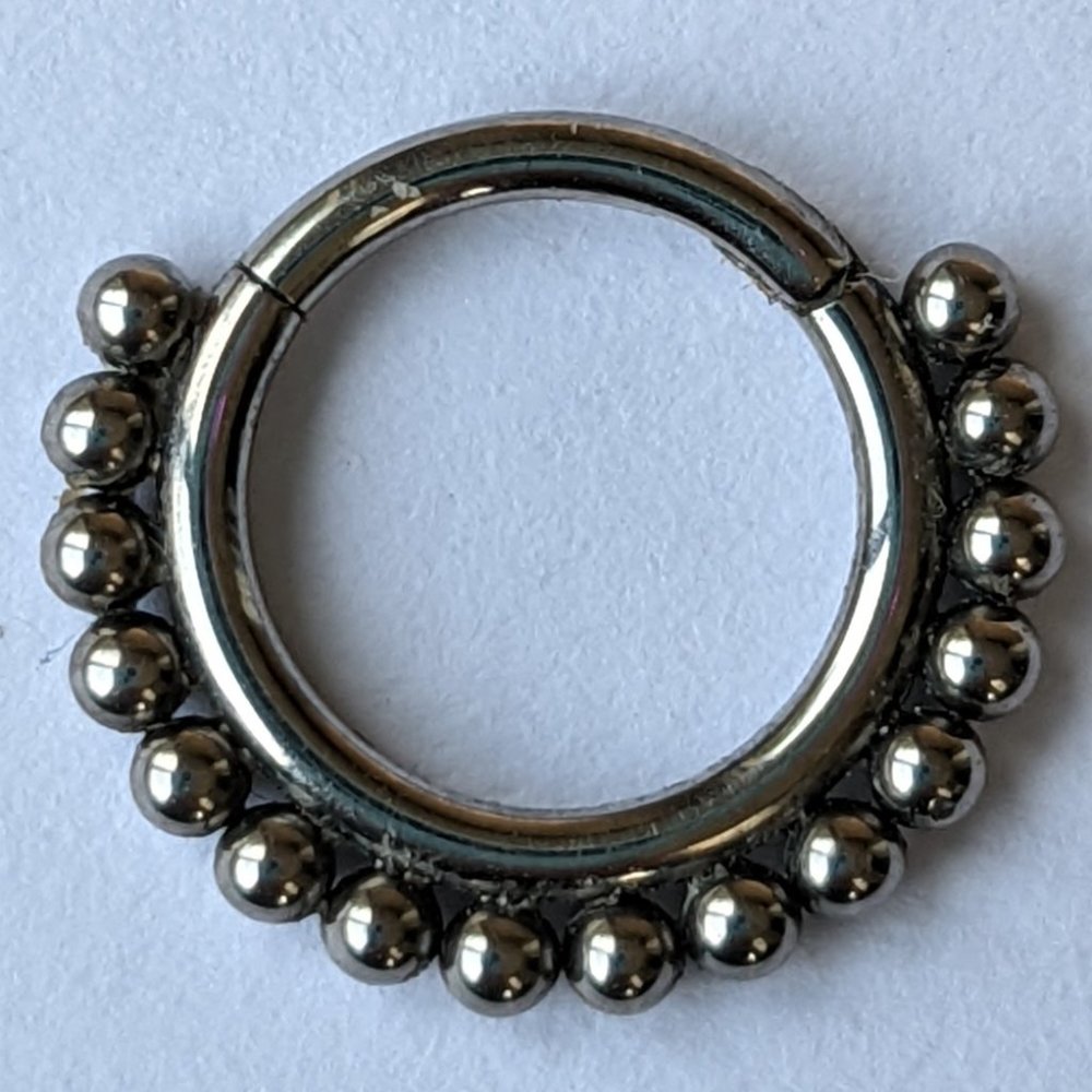 Septum (or Daith) Clicker High Quality Titanium 16 gauge